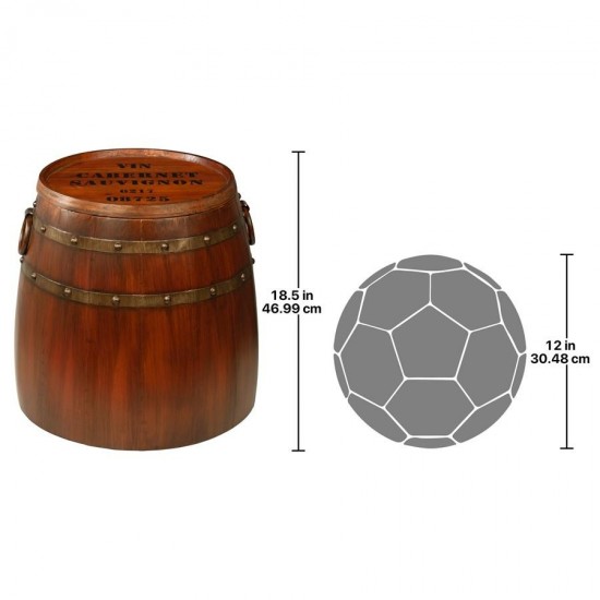 Design Toscano French Wine Barrel Side Table