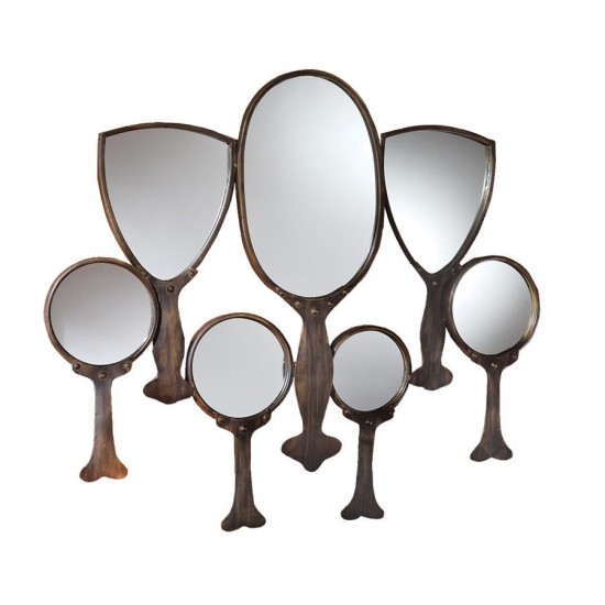 Design Toscano Reflective Gaze Hand Mirror Frieze