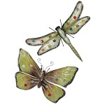 Design Toscano S/ Butterfly & Dragonfly Plaques