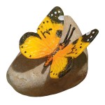 Design Toscano Swallowtail Butterfly On Rock Statue