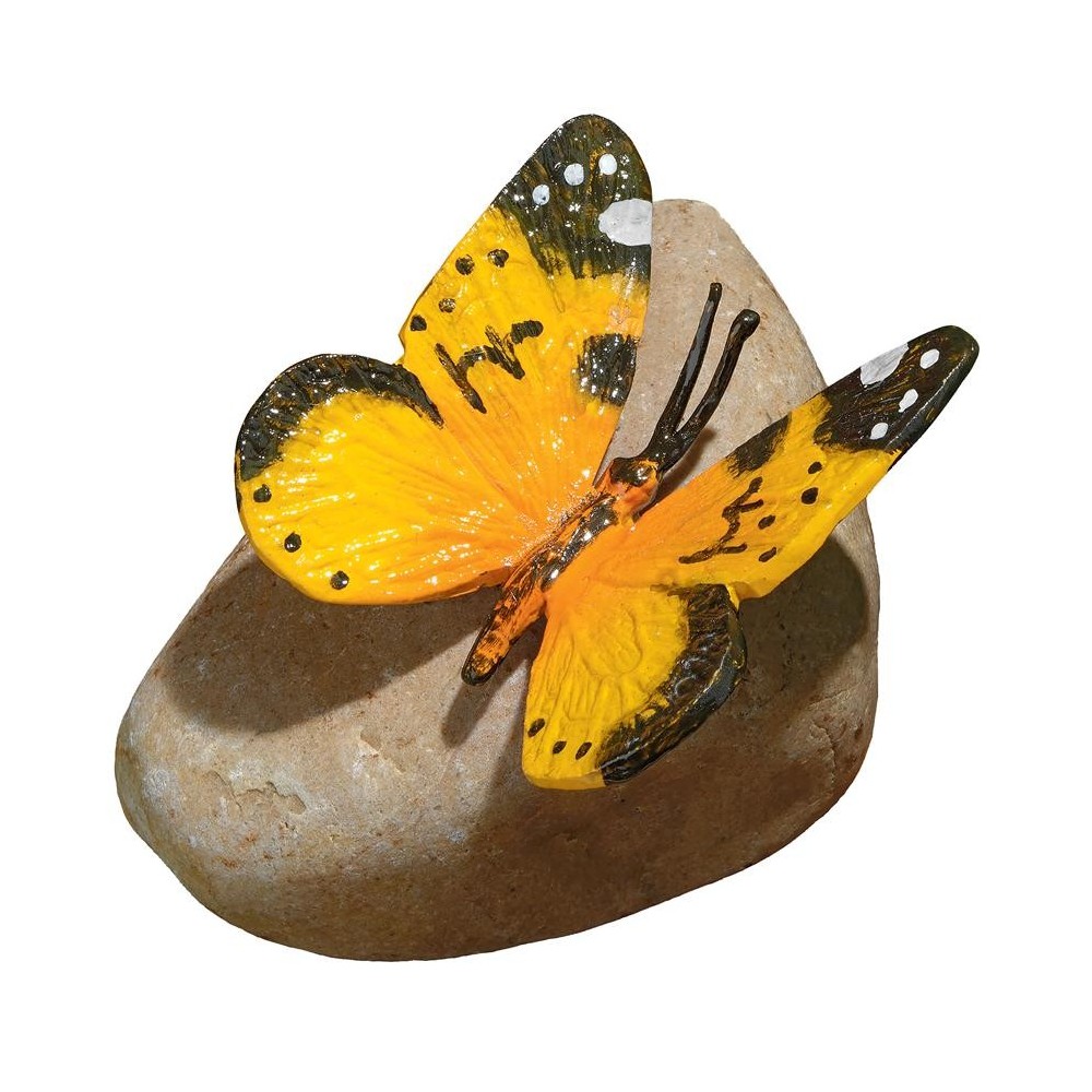 Design Toscano Swallowtail Butterfly On Rock Statue