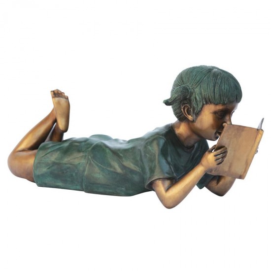 Design Toscano Bookworm Girl Reader Bronze Statue