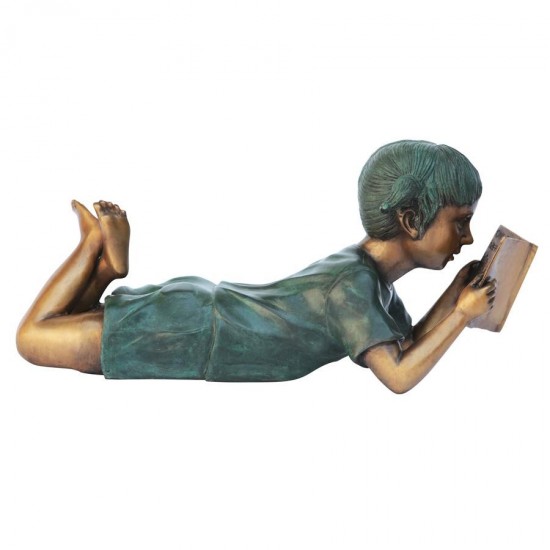 Design Toscano Bookworm Girl Reader Bronze Statue