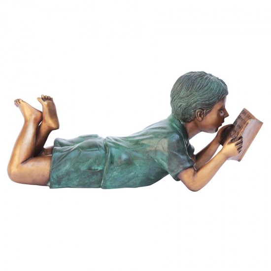 Design Toscano Bookworm Boy Reader Bronze Statue