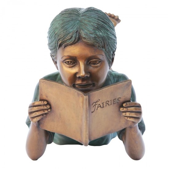 Design Toscano Bookworm Boy Reader Bronze Statue