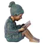 Design Toscano Story Book Girl Bronze Statue