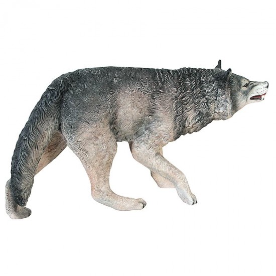 Design Toscano Growling Gray Wolf Statue