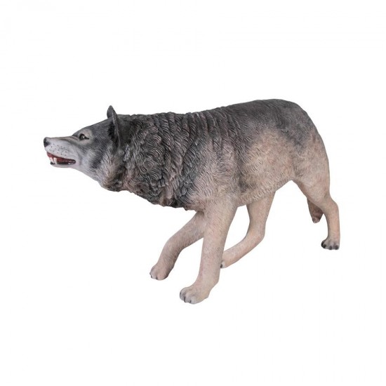 Design Toscano Growling Gray Wolf Statue