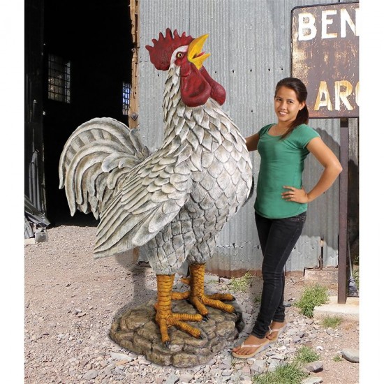 Design Toscano Cock A Doodle Doo Giant Rooster Statue