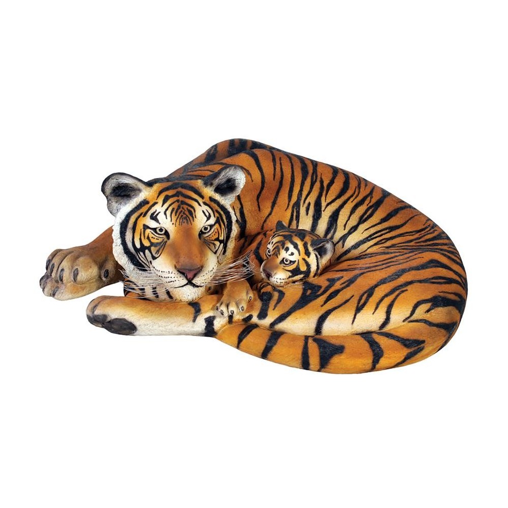 Design Toscano Bengal Tigress With Cub Statue