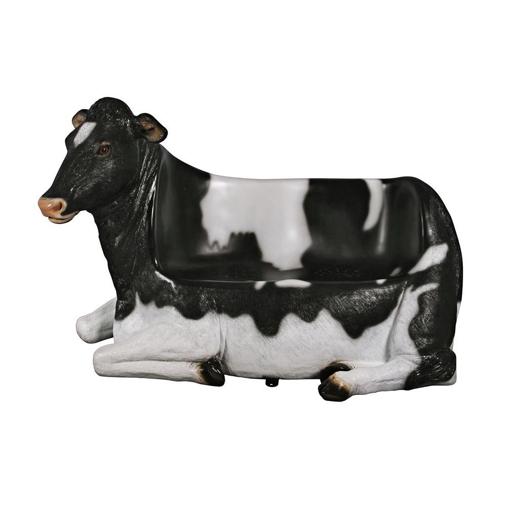 Design Toscano Cowch Holstein Cow Bench