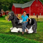 Design Toscano Cowch Holstein Cow Bench