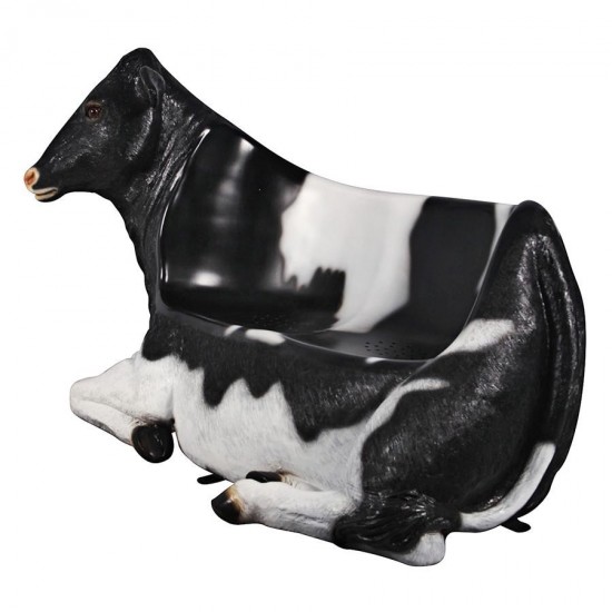 Design Toscano Cowch Holstein Cow Bench