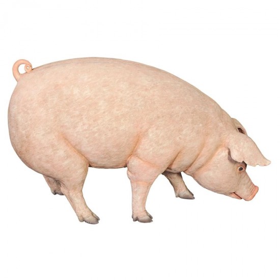 Design Toscano Divine Swine Life Size Farm Pig Statue