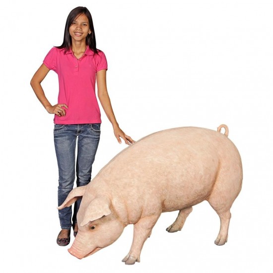 Design Toscano Divine Swine Life Size Farm Pig Statue