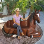 Design Toscano Saddle Up Horse Bench