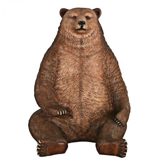 Design Toscano Sitting Pretty Brown Bear Statue