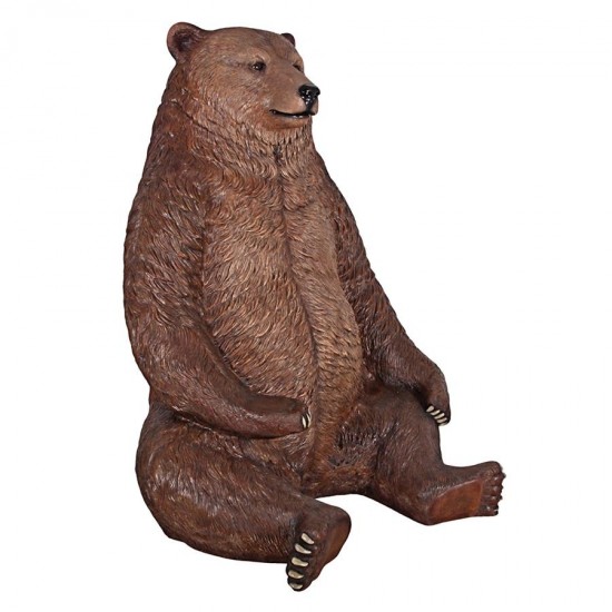 Design Toscano Sitting Pretty Brown Bear Statue
