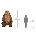 Design Toscano Sitting Pretty Brown Bear Statue