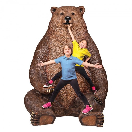 Design Toscano Sitting Pretty Brown Bear Statue