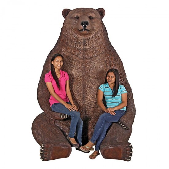 Design Toscano Sitting Pretty Brown Bear Statue