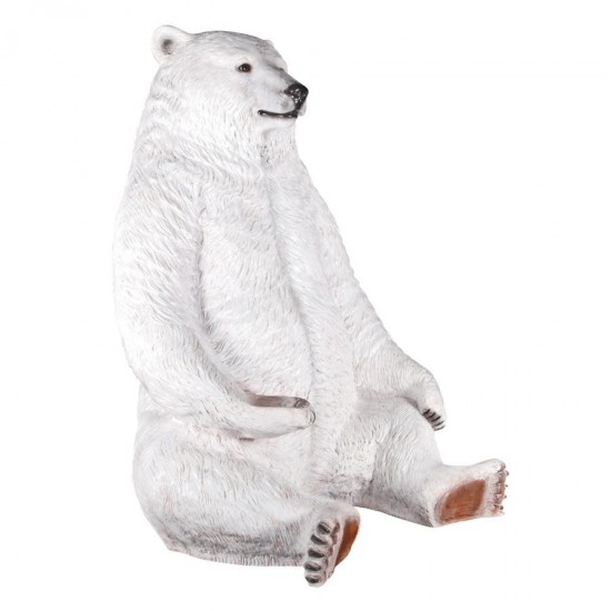 Design Toscano Sitting Pretty Oversized Polar Bear