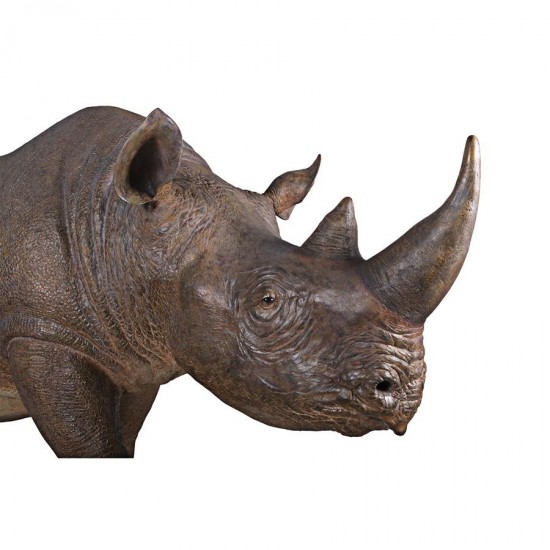 Design Toscano Life Sized Black Rhinoceros Statue