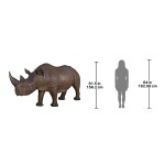 Design Toscano Life Sized Black Rhinoceros Statue