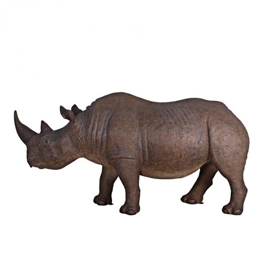 Design Toscano Life Sized Black Rhinoceros Statue