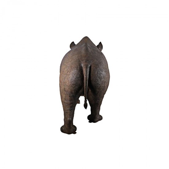 Design Toscano Life Sized Black Rhinoceros Statue