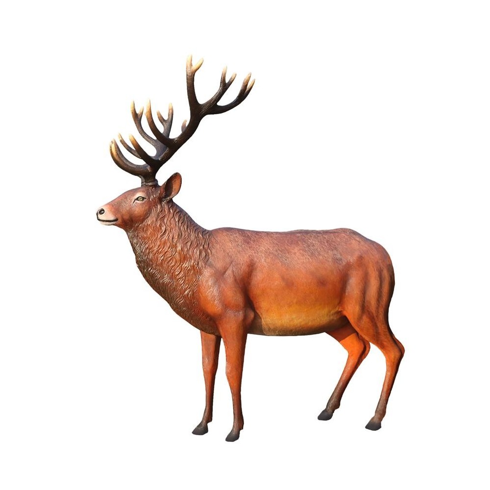 Design Toscano Grand Scale Red Deer Buck Statue