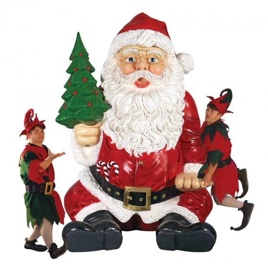 Design Toscano Giant Sitting Santa Claus Statue