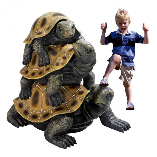 Design Toscano Giant Threes A Crowd Turtle Statue