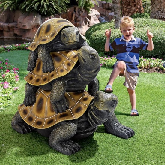 Design Toscano Giant Threes A Crowd Turtle Statue