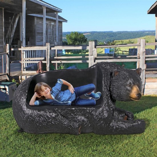 Design Toscano Black Bear Bench