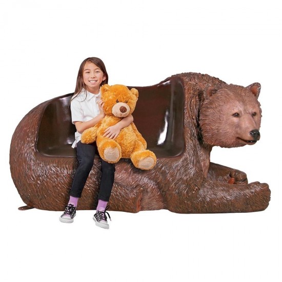 Design Toscano Brown Grizzly Bear Bench