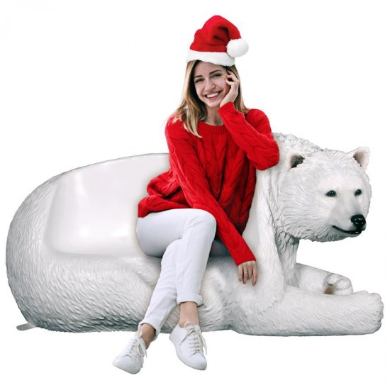 Design Toscano Polar Bear Bench