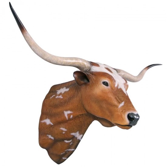 Design Toscano Texas Long Horn Bull Wall Trophy