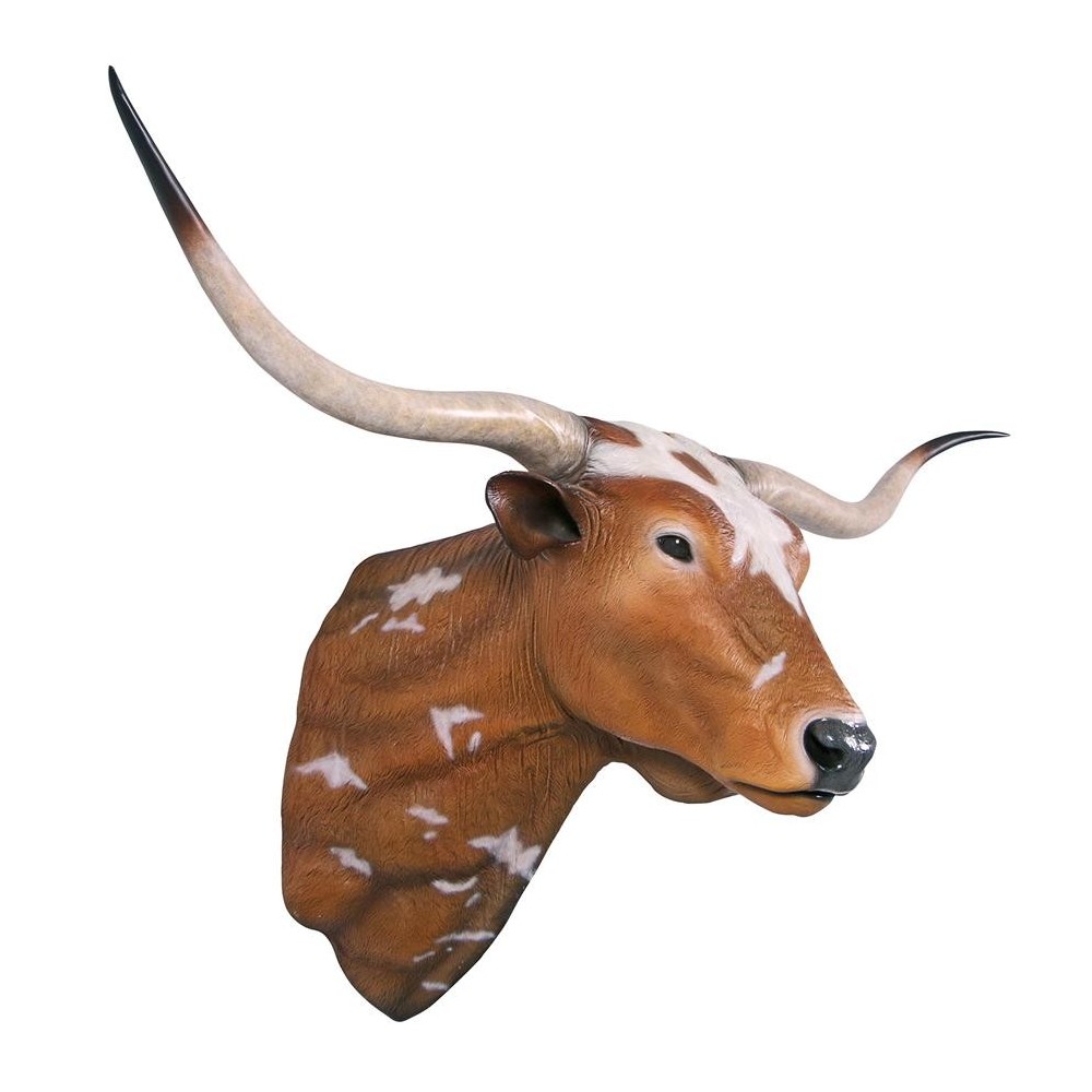 Design Toscano Texas Long Horn Bull Wall Trophy