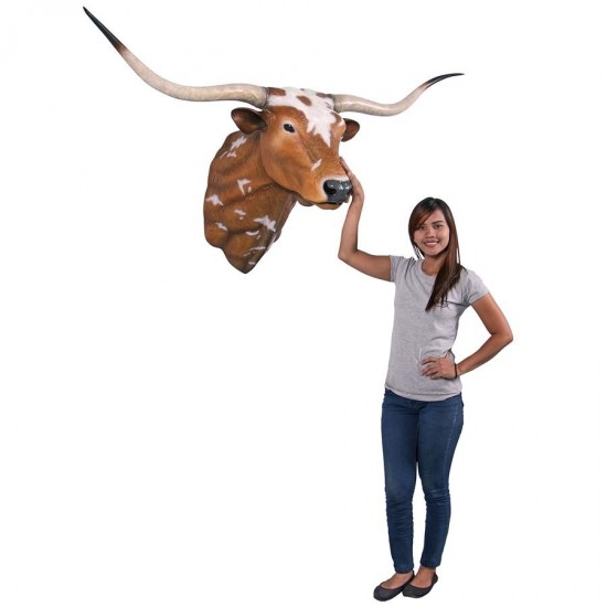 Design Toscano Texas Long Horn Bull Wall Trophy