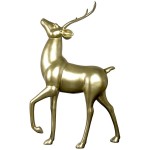 Design Toscano Santas Gold Prancing Reindeer Statue