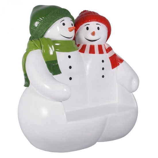 Design Toscano Powder Pals Holiday Snowman Bench