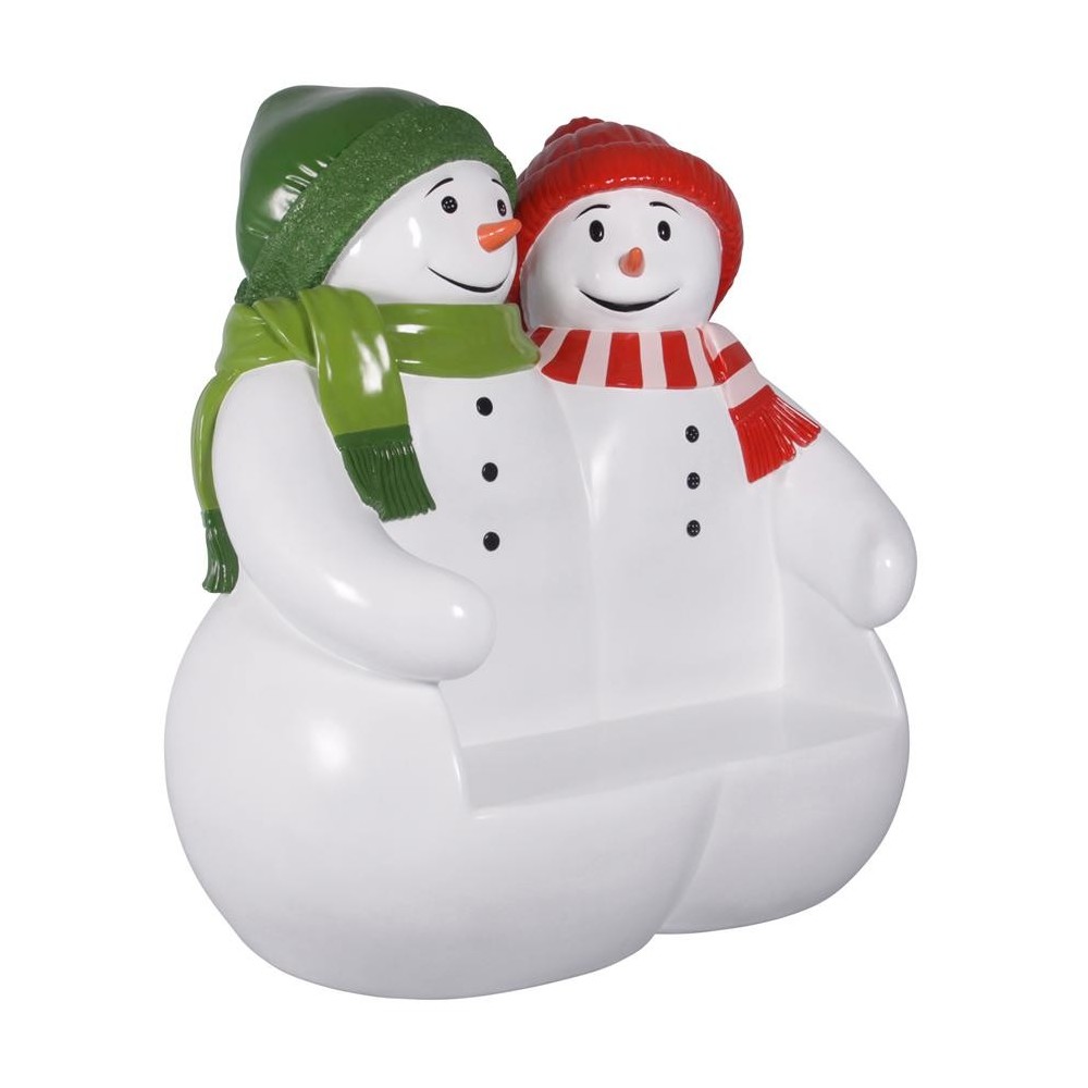 Design Toscano Powder Pals Holiday Snowman Bench