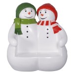 Design Toscano Powder Pals Holiday Snowman Bench