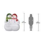 Design Toscano Powder Pals Holiday Snowman Bench