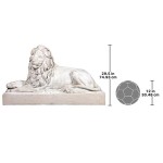 Design Toscano Castle Courtyard Lion Sentinel Facing Left