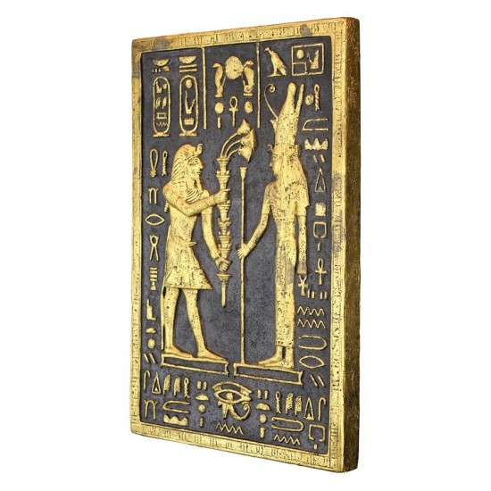 Design Toscano Pharaoh Seti Offering To Mut Plaque