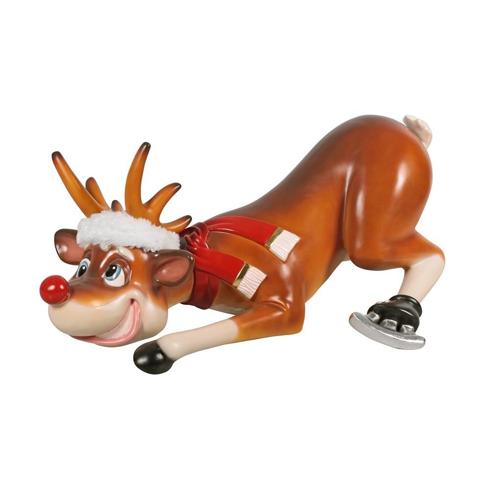 Design Toscano Funny Reindeer Skating