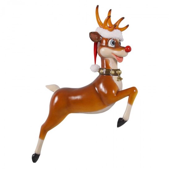 Design Toscano Santas Red Nosed Reindeer Wall Sculpture