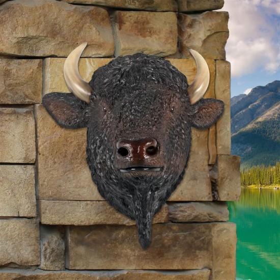 Design Toscano American Bison Head Wall Decor